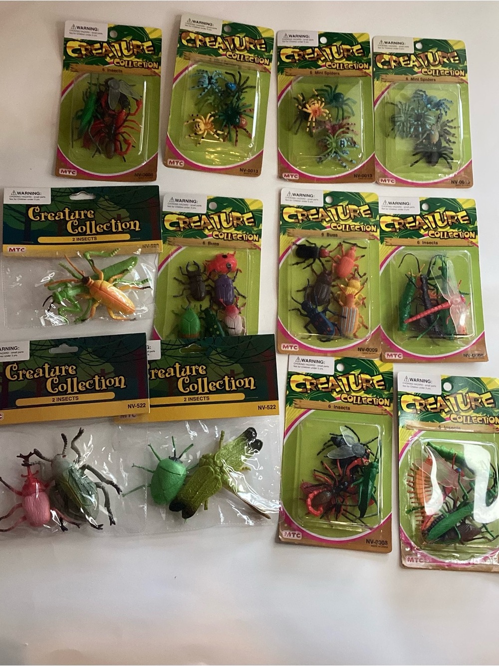 New Lot Of 12 Packs Creature Collection Bugs, Insects, Spiders Figurines 58